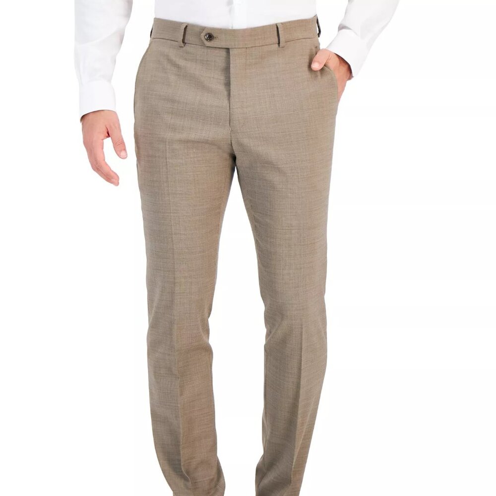 Tommy Hilfiger Men's Modern-Fit Wool TH-Flex Stretch Suit Separates Pant - Tan